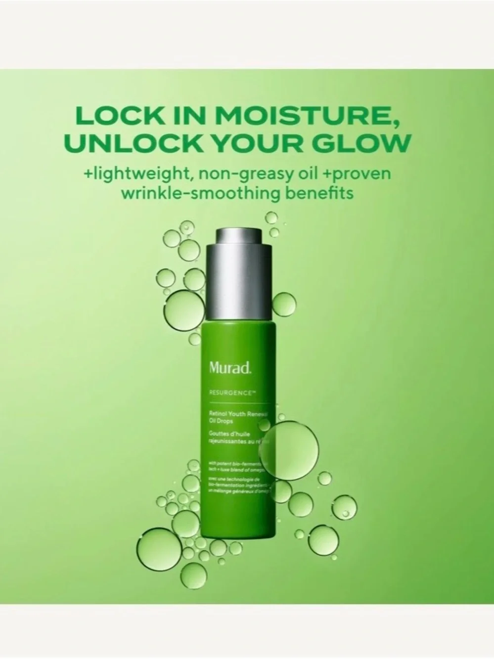 Murad Resurgence Retinol Youth Renewal Oil Drops — Green